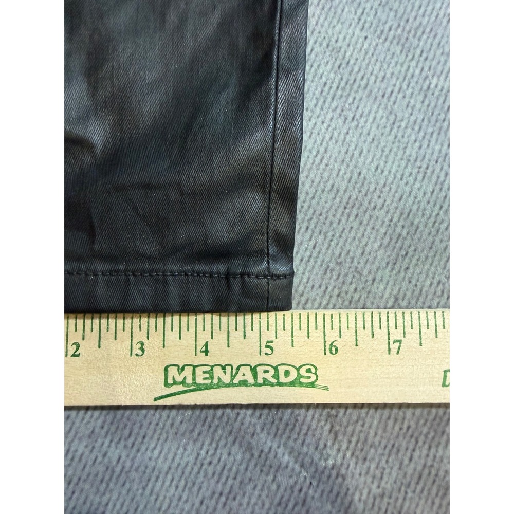 Lauren Ralph Lauren Black Coated Skinny Jeans Womens 12 Stretch Moto Pants - Picture 5 of 7